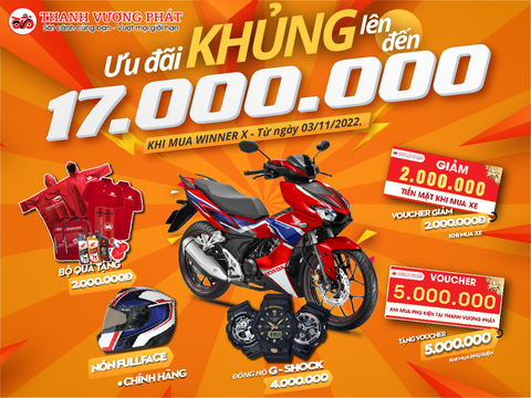 Mua Winner X - Nhận ngay ưu đãi lên đến 17.000.000đ