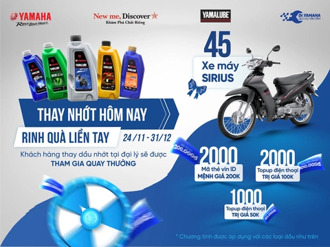 Thay nhớt hôm nay - Rinh quà liền tay