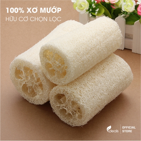 Bông Tắm Xơ Mướp Cao Cấp ECODEALS 100% Xơ Mướp Hữu Cơ