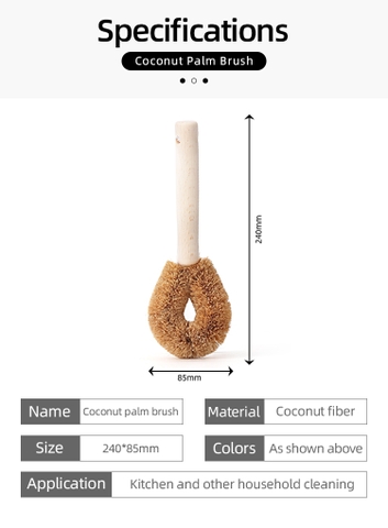 Bàn Chải Rửa Xoong Nồi Xơ Dừa Tự Nhiên ECODEALS