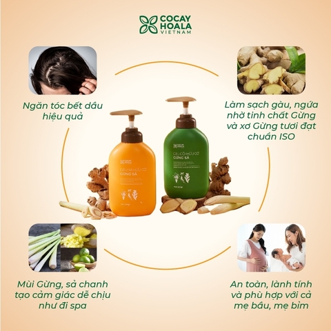 Gel xả hữu cơ Gừng Sả 500g - Cỏ Cây Hoa Lá