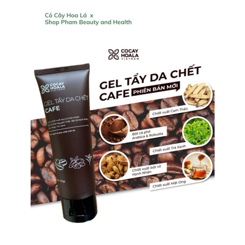 Gel tẩy da chết Cà phê cho da mặt 100g - Cỏ Cây Hoa Lá
