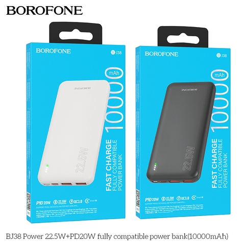 Pin sạc nhanh 22.5W Borofone BJ38 10.000mAh dự phòng chính hãng [BH 1 NĂM]