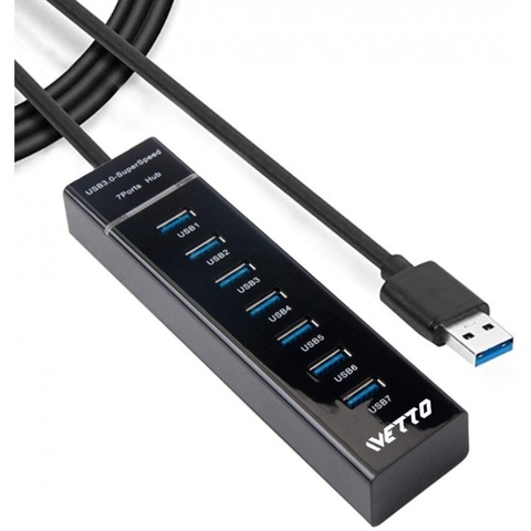 Cáp chuyển Hub chia 7 cổng (port) usb tốc độ 3.0 [BH 3 tháng]