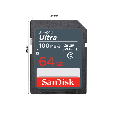 THẺ NHỚ LỚN CHO MÁY ẢNH SANDISK 64GB SDHC ULTRA LITE 100MB/S CHÍNH HÃNG [BH 2 NĂM]