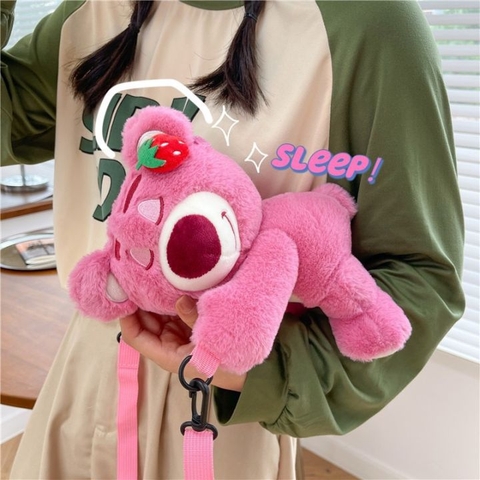 Gấu bông kiêm túi đeo chéo cho bé siêu cute Slipping Bear [BH: NONE]