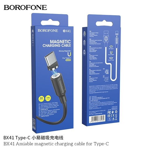 Cáp sạc từ usb ra type C Borofone BX41 hít nam châm 1m sạc nhanh [BH 1 năm]