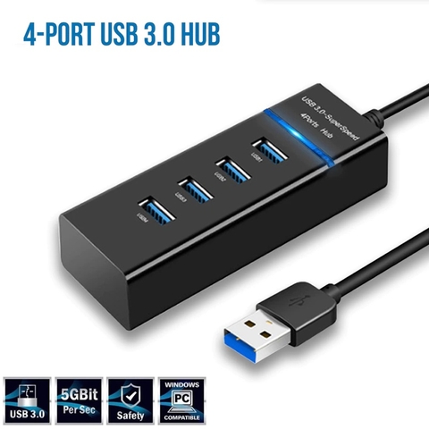 Cáp chuyển Hub chia 4 cổng (port) usb tốc độ 3.0 [BH 3 tháng]