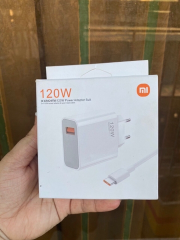 Bộ sạc nhanh 120w XIAOMI (cóc 1 cổng usb cáp usb ra Type-C) [BH 3 tháng]