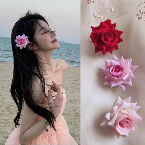 Kẹp tóc hình hoa hồng siêu xinh ROSE FLOWER [BH: NONE]