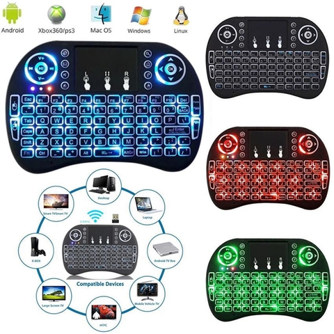 Bàn phím kiêm chuột không dây UKB 500 {CÓ ĐÈN LED} Mini Keyboard remote tivi [BH 1 tháng]