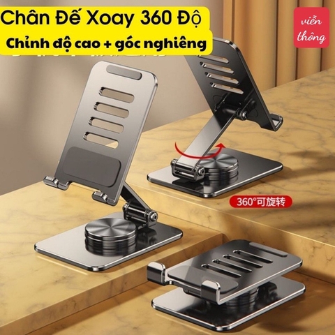 Giá đỡ điện thoại, ipad Alloy support No.770-1 kim loại, gấp gọn xoay 360 độ