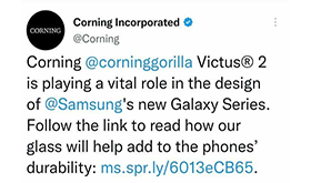 Flagship Samsung Galaxy S23 sẽ ra mắt kính Corning Gorilla Glass Victus 2