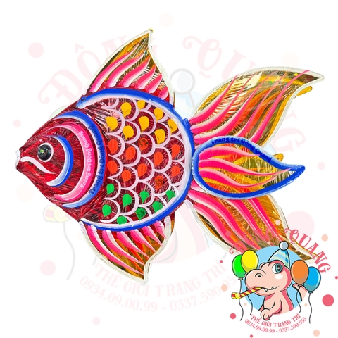 Đèn Trung thu Cá ba đuôi giấy kiếng (cỡ lớn)
