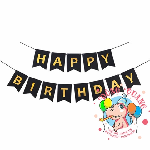 Dây chữ Happy Birthday ép kim 2