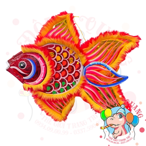 Đèn Trung thu Cá ba đuôi giấy kiếng (cỡ lớn)
