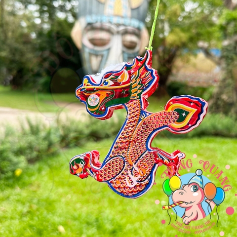 Đèn giấy kiếng khung nhựa mini loại 1