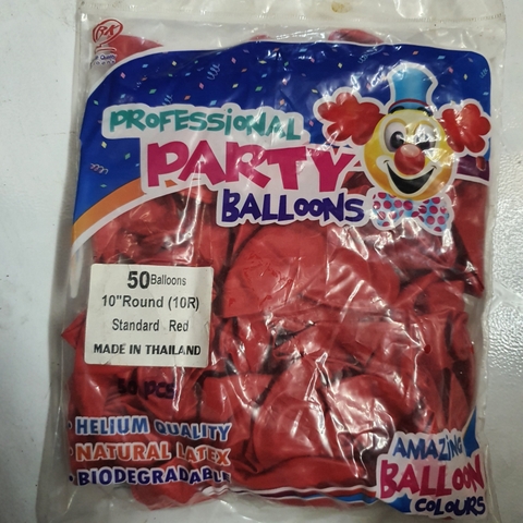 Bong bóng thường tròn - 25cm - set 50