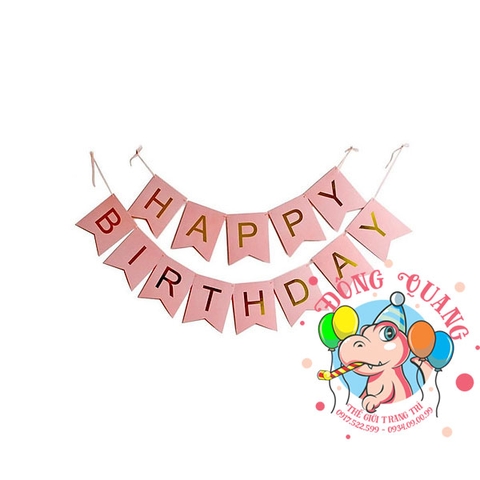 Dây chữ Happy Birthday ép kim 2