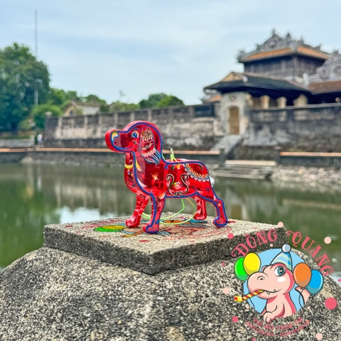 Đèn giấy kiếng khung nhựa mini loại 1