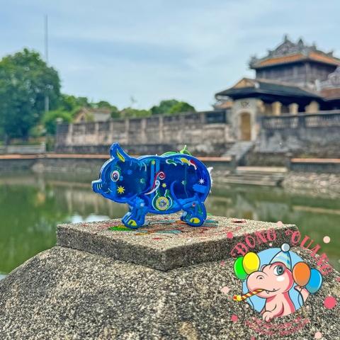 Đèn giấy kiếng khung nhựa mini loại 1