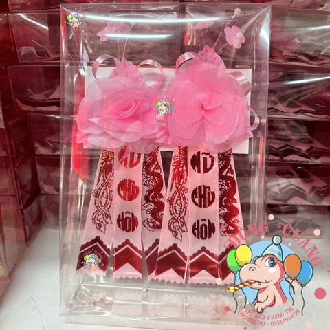 Set 02 Hoa hồng cưới cài áo chủ hôn nhà trai, nhà gái