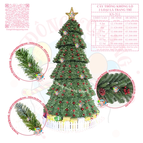 Cây thông khổng lồ 2 loại lá trang trí