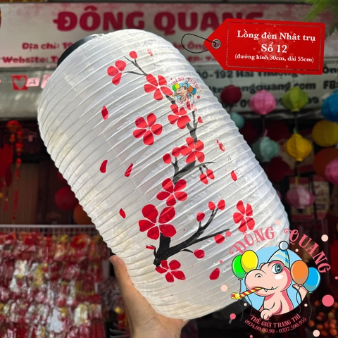 Lồng đèn Nhật Bản vải trụ Hoa Anh Đào (cặp)