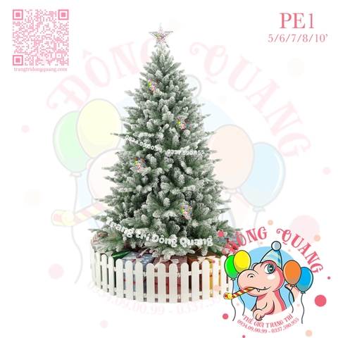 Cây thông PE phủ tuyết (cành tự động xoè)