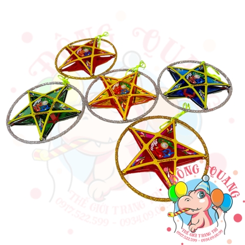 Đèn giấy kiếng khung nhựa mini loại 1