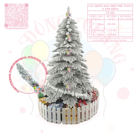 Cây thông Levo phủ tuyết tán rộng (cành treo)