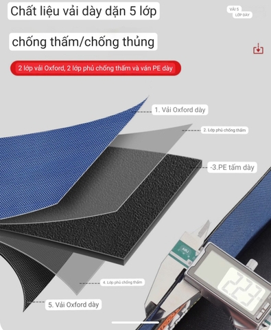 Túi đựng đồ nghề AIRAJ - 3323- xuất Nhật 24inch đế nhựa ( 50*23*29cm )