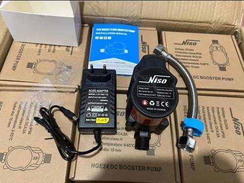 Bơm tăng áp mini Niso Đen