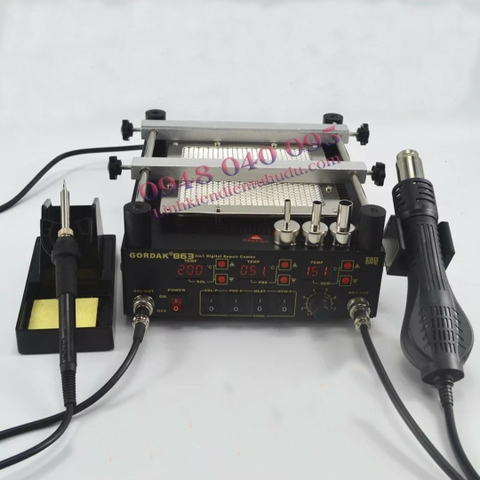 Trạm khò+ hàn+ mâm nhiệt Gordak 863 chính hãng [khò hàn]