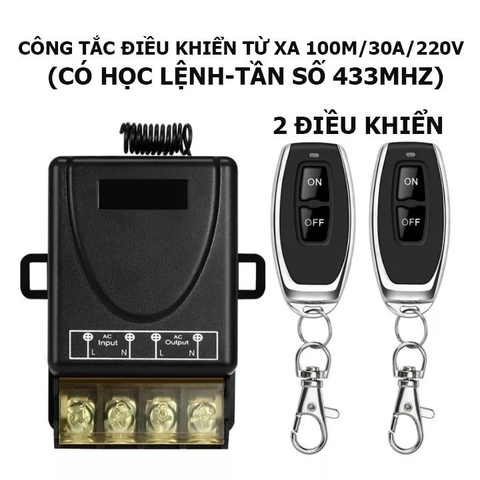 Bộ điều khiển từ xa 100M - 30A 2 tay khiển