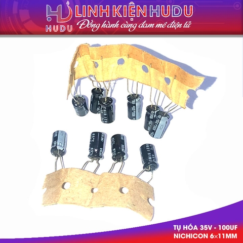 Combo 20 Tụ hóa 35V - 100UF Nichicon 6×11mm