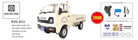 Ô tô điều khiển WPL D12 Kei Truck 4x2 1:10 - RTR