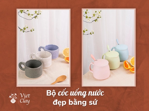 Mua Bộ Cốc Uống Nước Đẹp Bằng Sứ - Ly Sứ Uống Nước (Giá Tốt 2023)