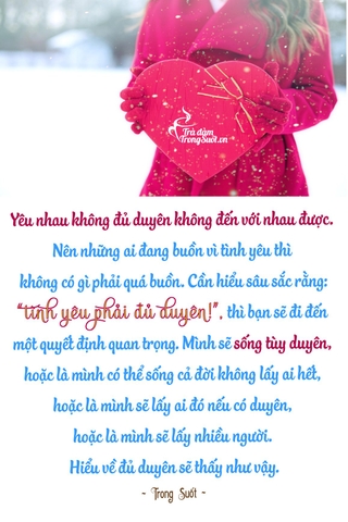 Yêu nhau đến với nhau được hay không là do duyên
