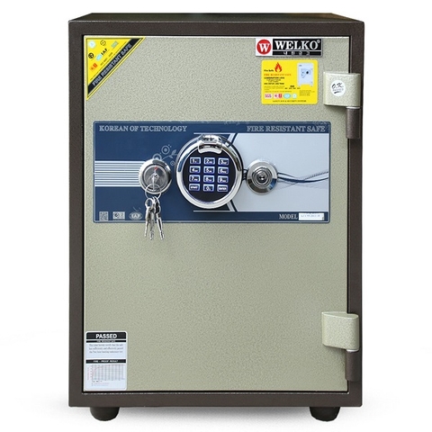 Két sắt Welko KCC55FE vân tay+điện tử+app kết nối điện thoại