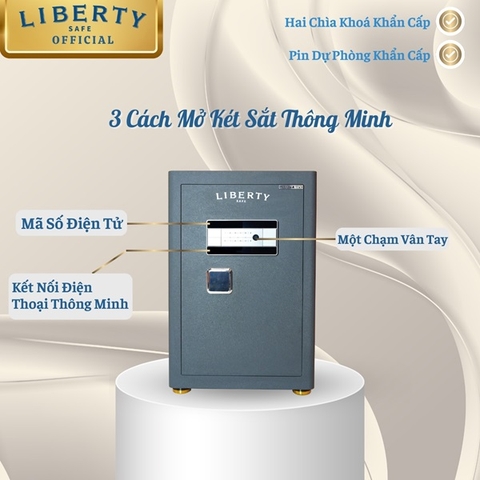 Két sắt Liberty LB88S vân tay+điện tử+app kết nối điện thoại