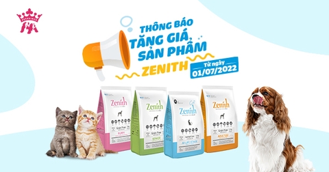 Thông báo tăng giá Zenith từ ngày 01/07/2022