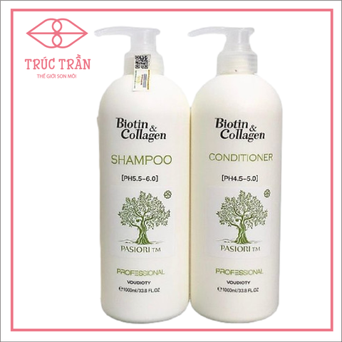 Gội Xả Biotin Trắng Phục Hồi Giảm Hư Tổn 1000ml