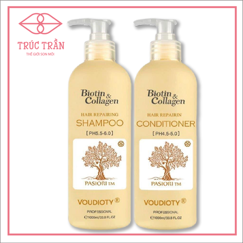 Gội Xả Biotin Vàng Giảm Rụng Tóc 1000ml