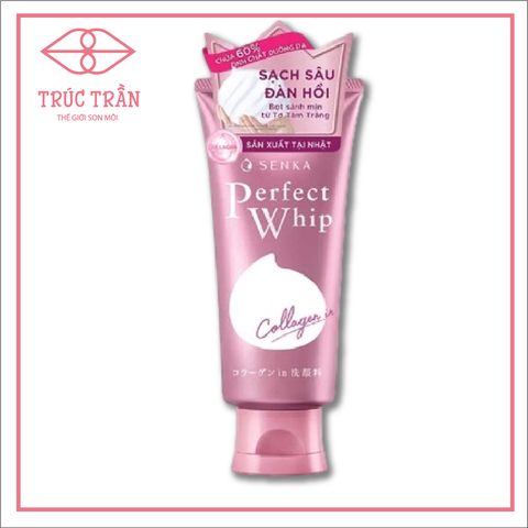 Sữa Rửa Mặt Senka Collagen hồng nhạt