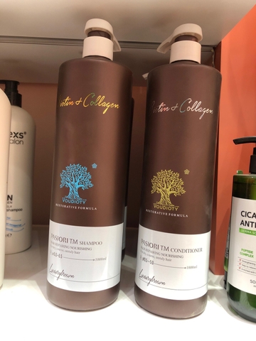 Cặp Gội Xả Biotin Collagen Nâu 1000ml ( Mẫu Mới)