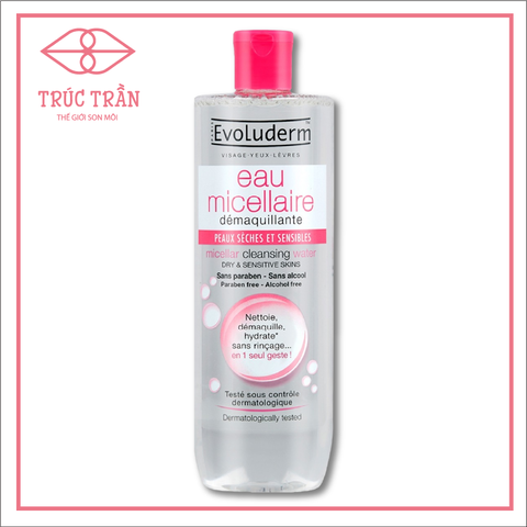 Tẩy Trang Evoluderm Hồng Da Khô 500ml