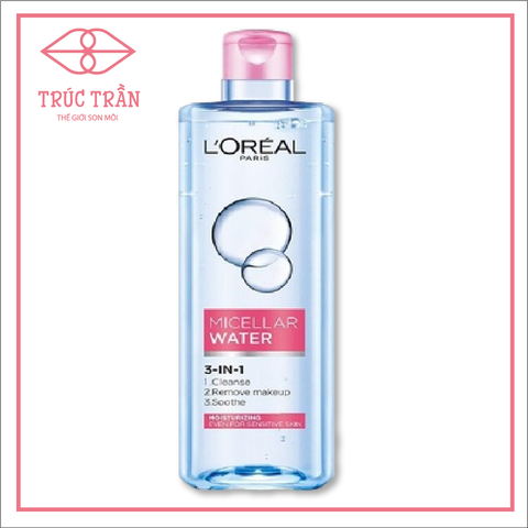 Tẩy Trang L’Oreal Dưỡng Ẩm Moisturizing 3-in-1 Micellar Water nắp hồng 400ml