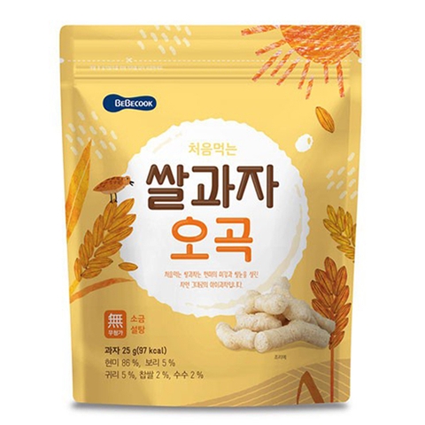 Bánh hình que hữu cơ Bebecook vị ngũ cốc 5M+