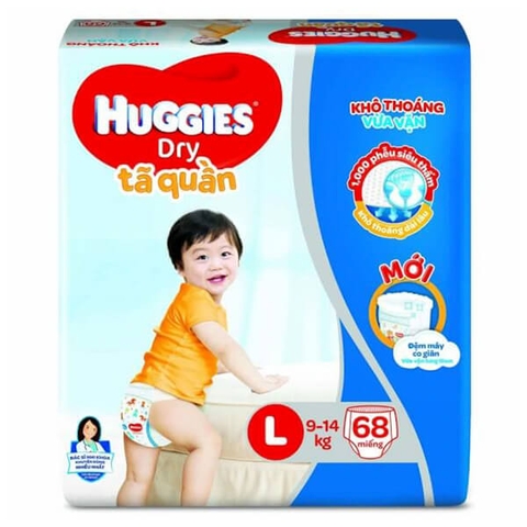 Bỉm - Tã quần Huggies size L 68 miếng (9-14kg) - (giao bao bì ngẫu nhiên)